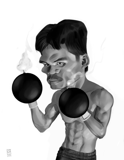 Manny Pacquiao by Victor Gatmaitan caricature-sports-stars 01