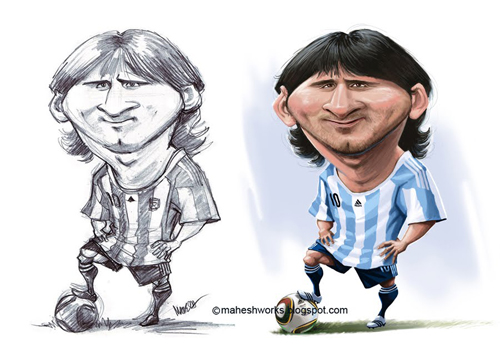 Lionel Messi by Mahesh Nambiar caricature-sports-stars (11)