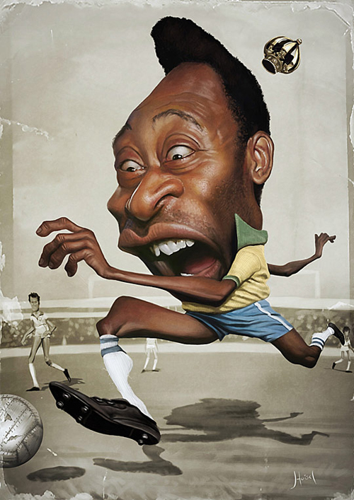 Pele by Tiago Hoisel caricature-sports-stars (24)