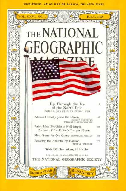 National Geographic Magazine July 1959 Issue National Geographic Magazine July 1959 Issue via YouTheDesigner