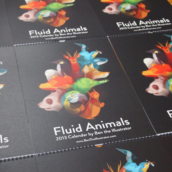 Fluid Animals 2013 Calendar by Ben O'Brien via You The Designer Fluid Animals 2013 Calendar by Ben O'Brien via You The Designer
