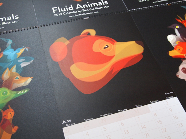 Fluid Animals 2013 Calendar by Ben O'Brien via You The Designer Fluid Animals 2013 Calendar by Ben O'Brien via You The Designer