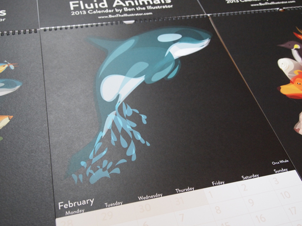 Fluid Animals 2013 Calendar by Ben O'Brien via You The Designer Fluid Animals 2013 Calendar by Ben O'Brien via You The Designer