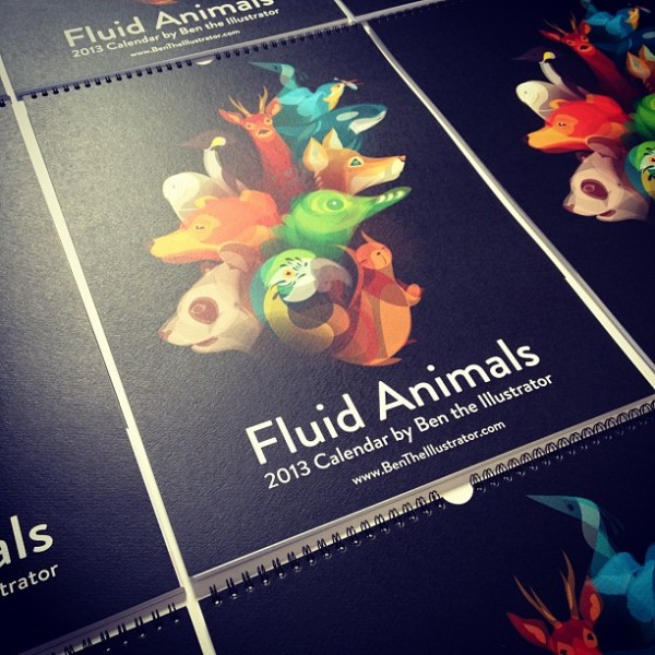 Fluid Animals 2013 Calendar by Ben O'Brien via You The Designer Fluid Animals 2013 Calendar by Ben O'Brien via You The Designer