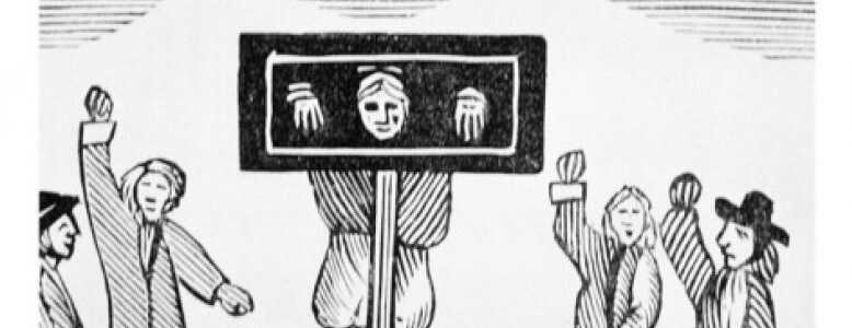 a-guilty-man-in-the-village-stocks-copy-of-a-16th-century-illustration