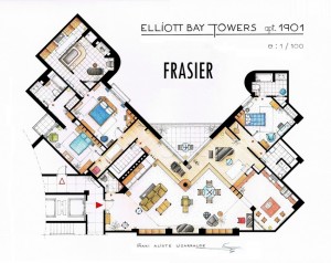 Floor Plans of Famous Fictional Houses and Apartments