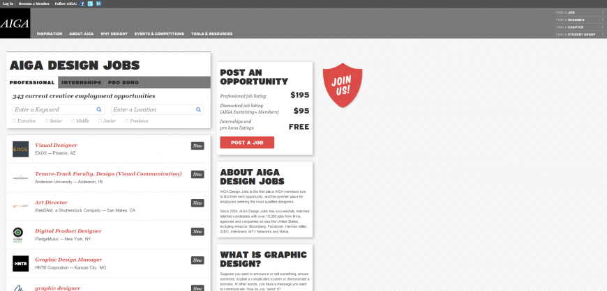 AIGA Design Jobs