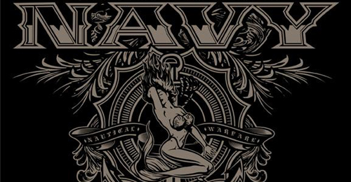 graphic design examples 21 - navy mermaid