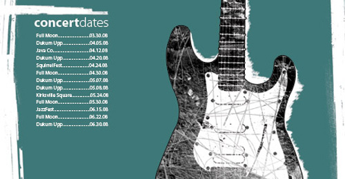 graphic design examples 16 - blues guitarist poster