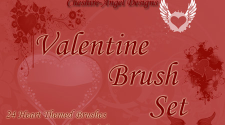 valentine brush set