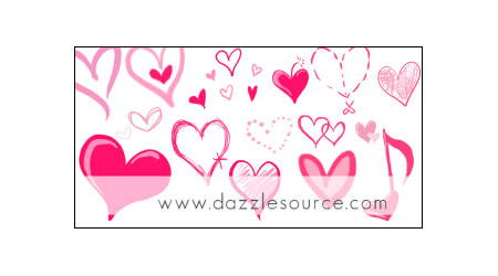 heart brush pack
