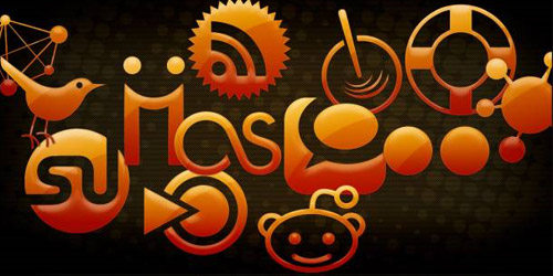 Orange Jelly Social Networking Icons