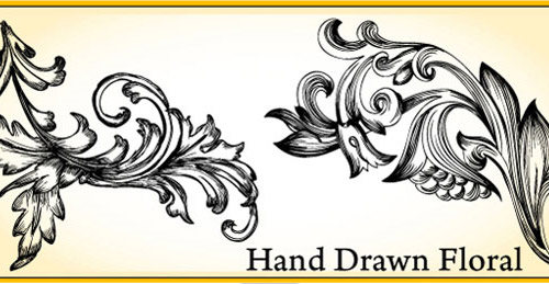 drawn floral vector