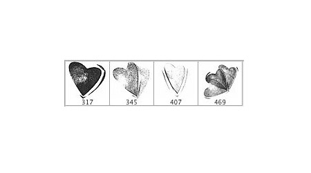heart stamps brush