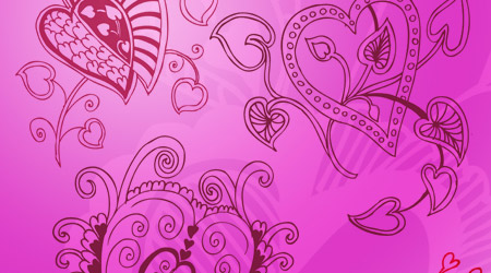 Valentine Floral brush