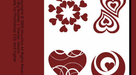 brush pack hearts