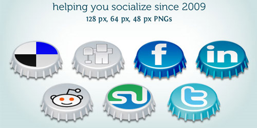 Beer Cap Social Icons