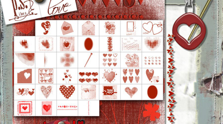 valentine mega art brush set