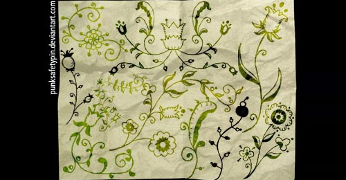 brush set floral