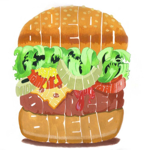 hamburger typography