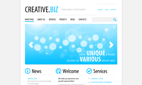 Corporate WordPress Themes - Creative.Biz