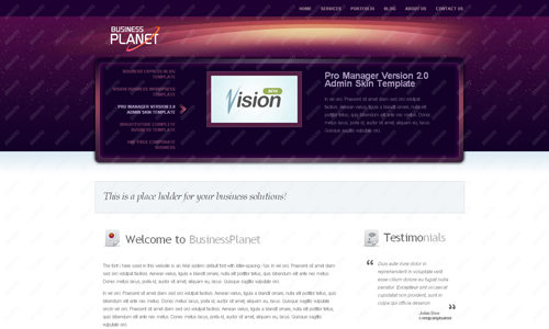 Corporate WordPress Themes - Business Planet