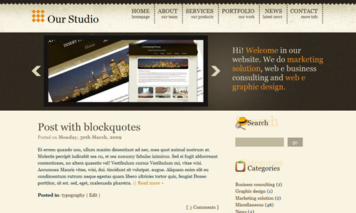 Corporate WordPress Themes - Gold