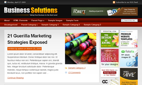 Corporate WordPress Themes - Business Solutions
