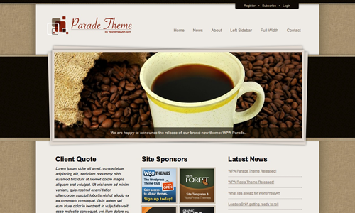 Corporate WordPress Themes - WPA Parade Theme