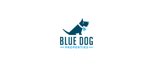 blue dog logo design