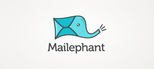 mailephant animal logo design