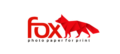 fox paper animal logo design