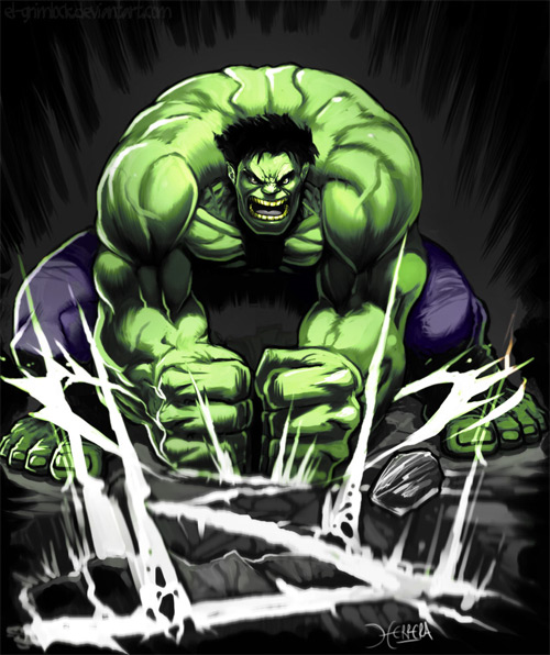 hulk smashing