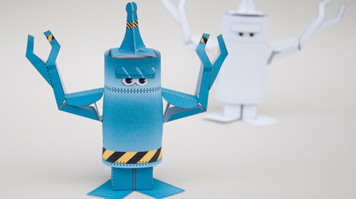 how to make an animated paper robot