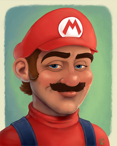portraits mario luigi