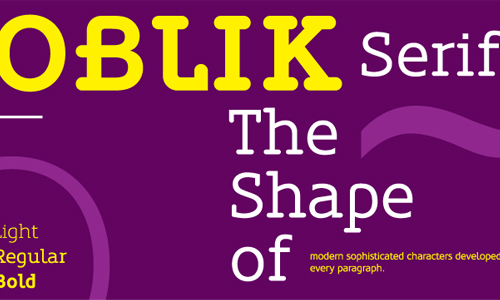 oblik serif font