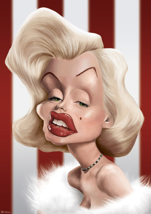Marilyn monroe caricature
