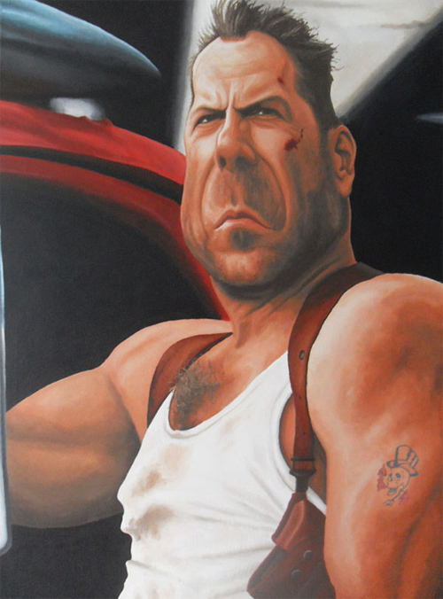 awesome bruce willis caricature