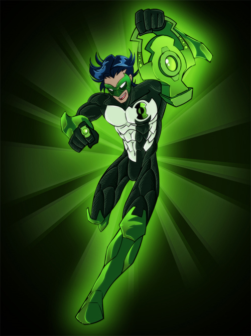 beautiful green lantern artwork