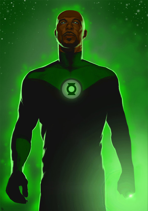 black front green lantern