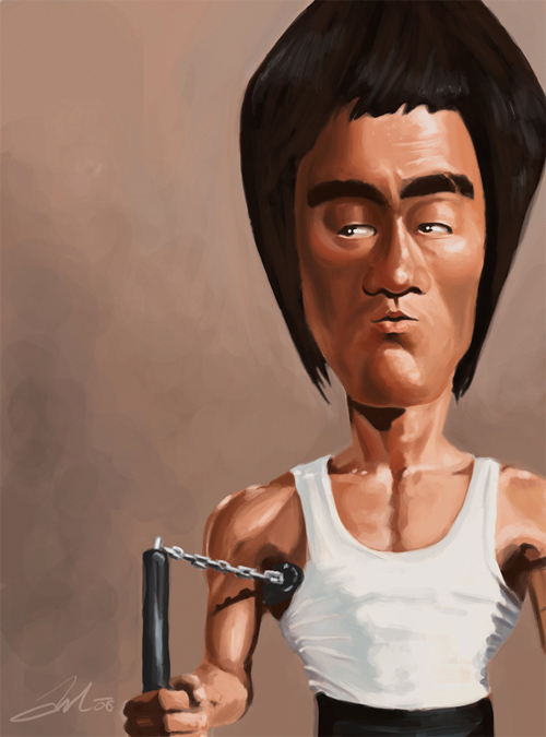 bruce lee caricature