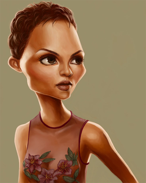 halle caricature