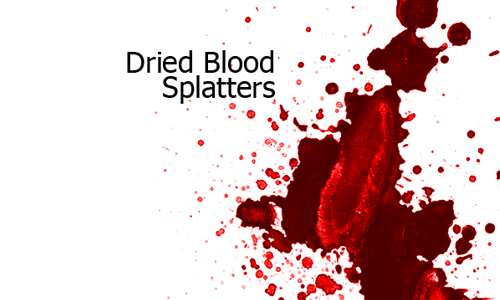 dried blood brush