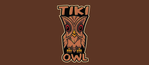 1-tiki-owl Bird Logos - Tiki Owl