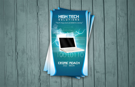 h-tech solutions business card