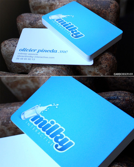milky interactive business card