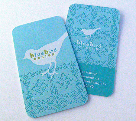 blue bird design business card