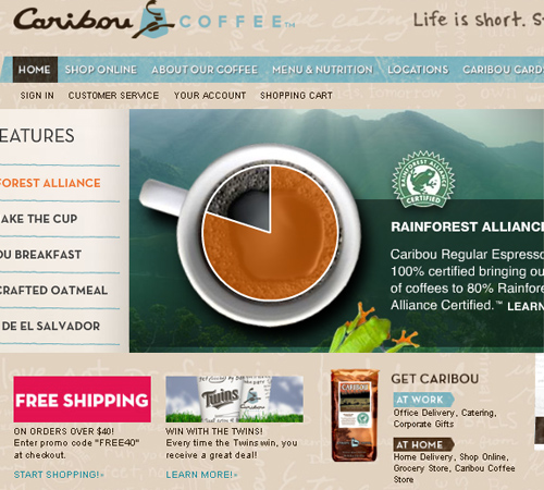 3-caribou-coffee Coffee Websites - Caribou Coffee