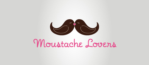 37-Moustache-Lovers Bird Logos - Moustache Lovers