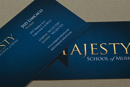 music school business card